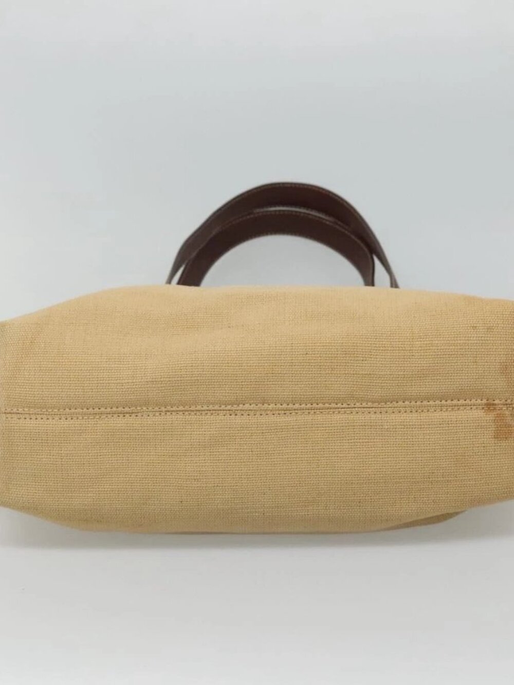 CHANEL COCO Mark Tote Bag Leather Canvas Beige CC Auth 117522 - Picture 7 of 16